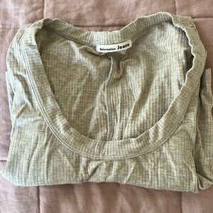 Reformation long sleeve cropped top
